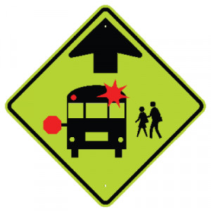 ... Compliant Traffic & Parking Signs > School Safety Signs - Bus Crossing