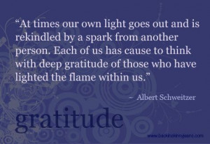 Gratitude to those who have lighted the flame within us