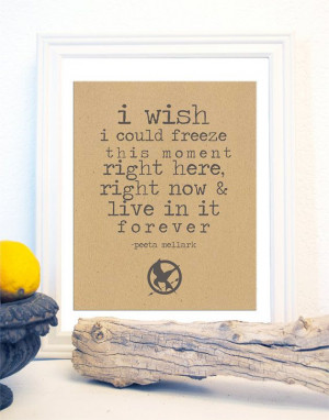 hunger games print quote by peeta mellark catching fire mockingjay