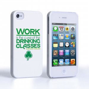 ... 4S Wilde Drinking Classes Quote Hard Case – White and Green
