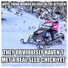 obviously kk more snowmobiles funny divas snowgear riding cat ...