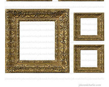 Gold Picture Frame Clip Art Instant Download to Print Perfect for ...
