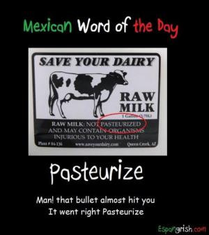Mexican Word of the DayPasteurizeMan! that bullet almost hit you it ...