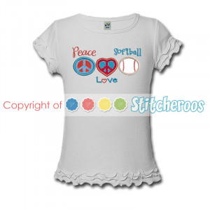 Softball Shirts With Sayings Peace love softball shirt or