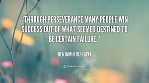 quotes about success through perseverance many people win success