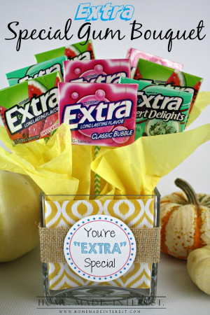 This Extra Gum Bouquet is a simple way to tell the special people in ...