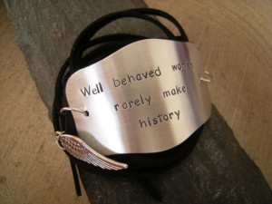 Well Behaved Women... Motivational Quote wrap bracelet, Stamped ...