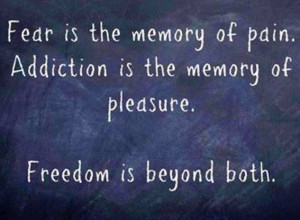 Quote on Addiction Pain Pleasure and Overcoming