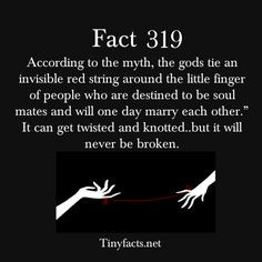 tinyfacts: The red string of fate. According to the myth, the gods tie ...