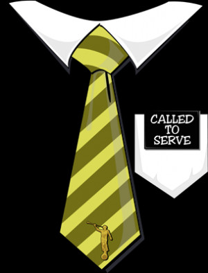 Called To Serve Missionary Tag Yellow Tie