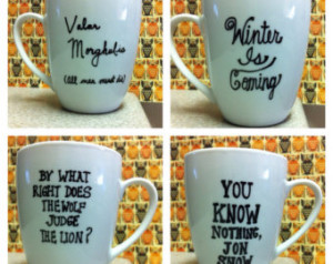 of Thrones - GOT- Single Coffe e Mugs - Winter is Coming- Wolf -Lion ...
