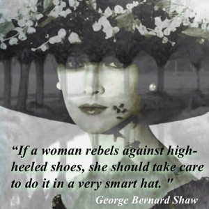 If a woman rebels against high-heeled shoes..