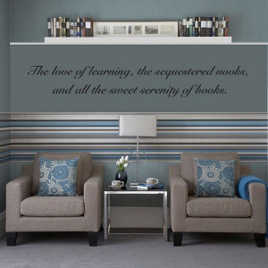 Love of learning, nooks, books quote Wall Decal Vinyl Sticker Art 4