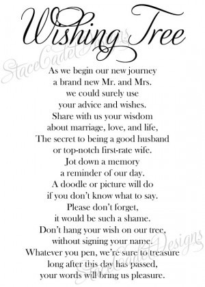 wedding wish tree poem