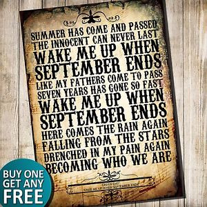 Green-Day-When-September-Ends-Rock-Music-Typography-Lyrics-Quote-Art ...