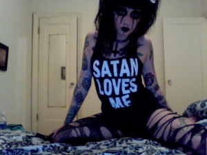 bitch, gothic, hipster, indie, pale, pastel goth, retro, satan, soft ...