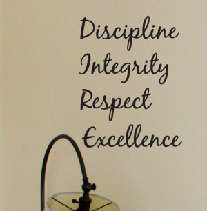 Discipline Integrity Respect Excellence Wall Decals