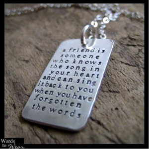 hand stamped sterling quote necklace your quote hand stamped in a tiny ...
