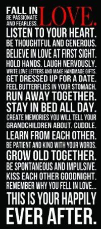 Fall in Love inspirational quotes - run away together, stay in bed all ...