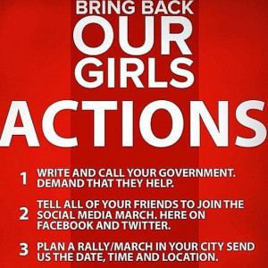 Please don't leave those girls where they are. Force our government to ...
