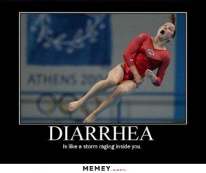 funny gymnast diarrhea pooping