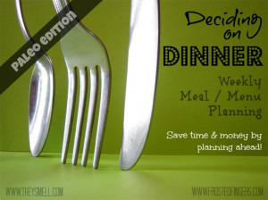 Deciding on Dinner Meal Planning Paleo Edition Nov. 11-17