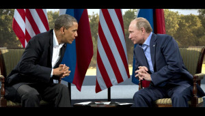 President Barack Obama pictured with Russian President Vladmir Putin ...