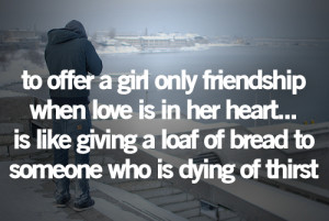 ... Girl Only friendship When Love Is In her Heart ~ Friendship Quote