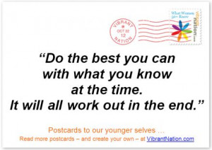 Do the best you can with what you know at the time. It will all work ...
