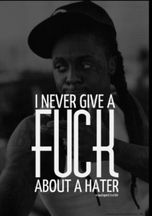 Lil Wayne Not giving a F About a hater.