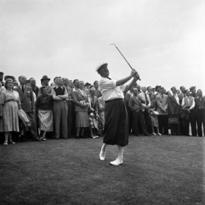 Bobby Locke Tees of at the British Open Golf Championship July 1952