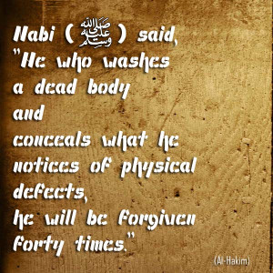 Hadith Saying On Dead Body