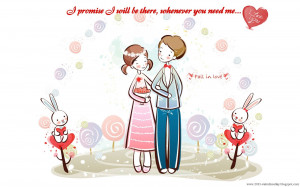 Cute Cartoon Couple Love Hd wallpapers for Valentines day