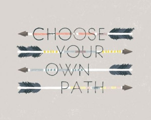 Choose Your Own Path Canvas Wall Art #arrows #inspirational #quote