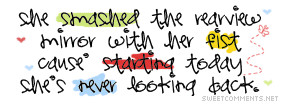 Never Looking Back Quotes Graphic