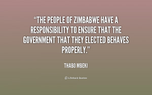 people of Zimbabwe have a responsibility to ensure that the government ...