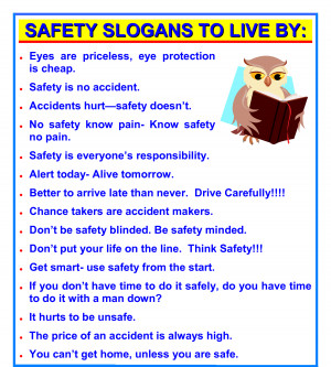 dear friends follow the safety slogan's and save yourself and other ...