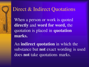 direct and indirect quotes quotes