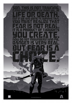 Fear Is A Choice Quote Image Credit: Lain Lee 3 / http://dribbble.com ...