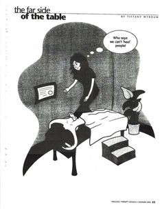 Massage cartoon: who says massage can't 