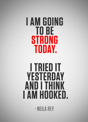 to be strong today i tried it yesterday and i think i am hooked ...