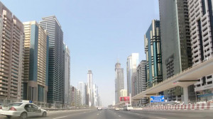 Sheikh Zayed Road and Dubai Metro