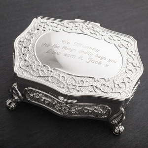 Engraved Antique Style Trinket Box