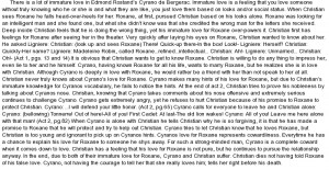 essay on Cyrano de Bergerac and Immature Love