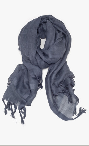 LOVE QUOTES Charcoal Linen Scarf - Grey