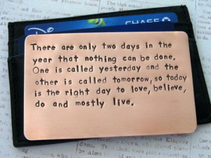 Wallet Insert Card Hand Stamped Copper Personalized Mens Gift - UP TO ...