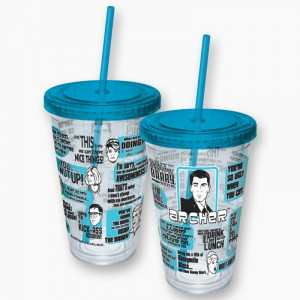 Archer Character Quotes Cup w/ Straw