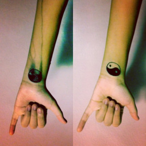 Yin Yang Tattoos On Wrists