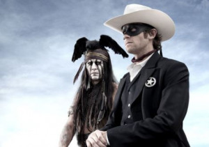 ... Johnny Depp, left, gave up drinking to play Tonto in The Lone Ranger