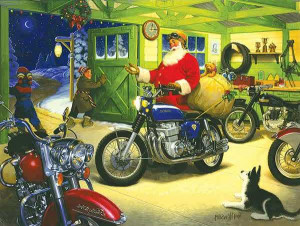 motorcycle christmas cards honda